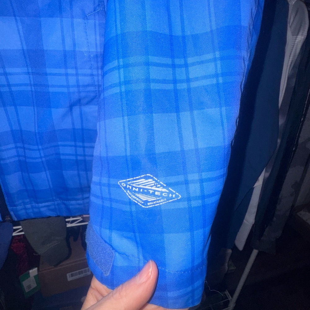 Columbia Blue Plaid Ski Jacket - Picture 3 of 7